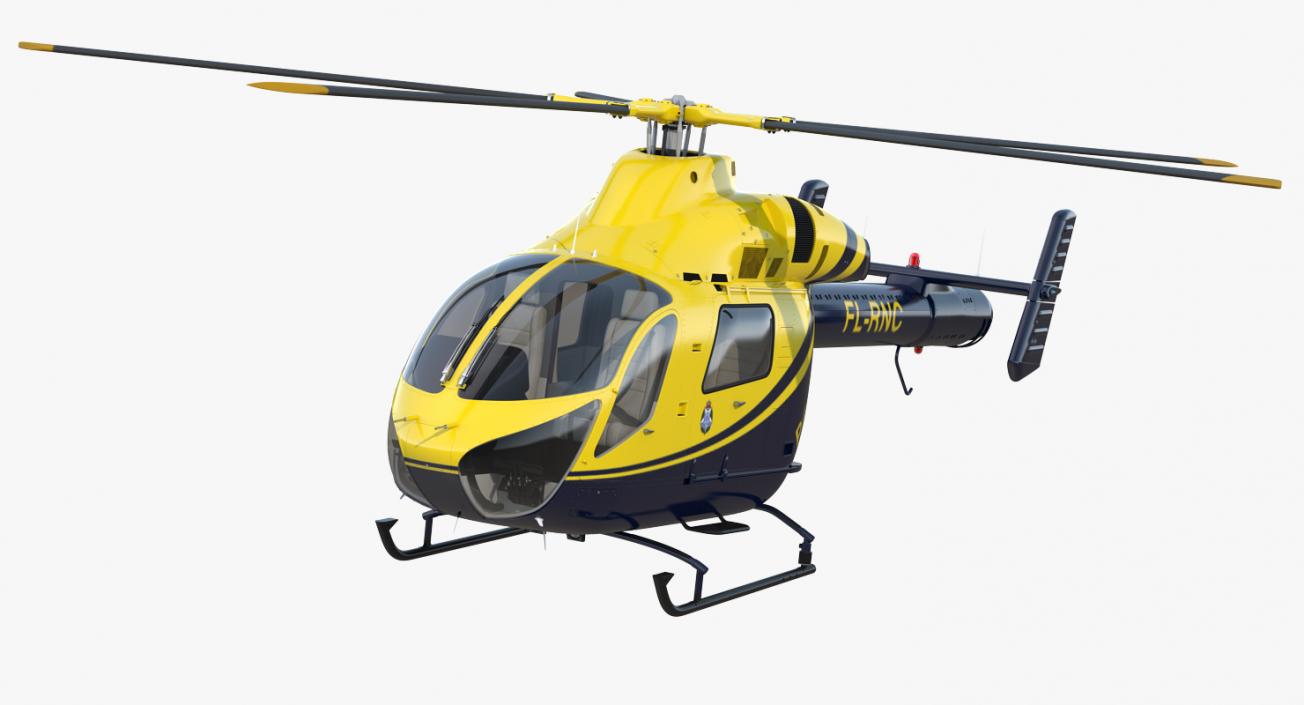 3D Police Helicopter MD 902 Explorer model