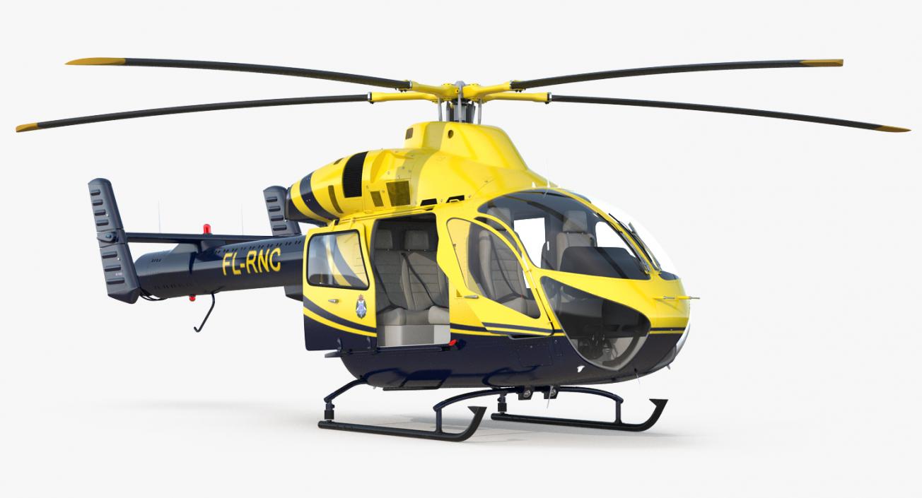 3D Police Helicopter MD 902 Explorer model