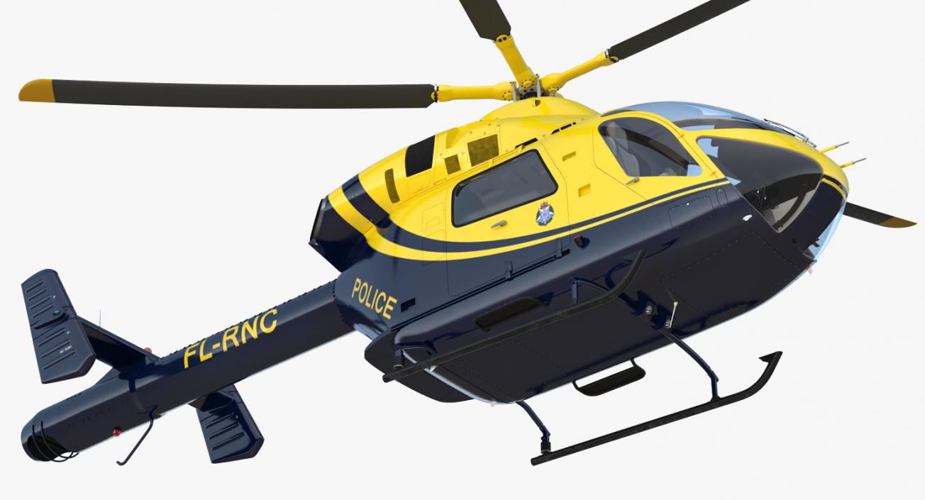 3D Police Helicopter MD 902 Explorer model