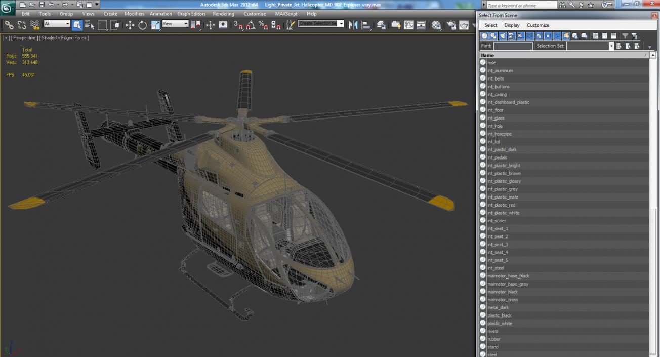 3D Police Helicopter MD 902 Explorer model