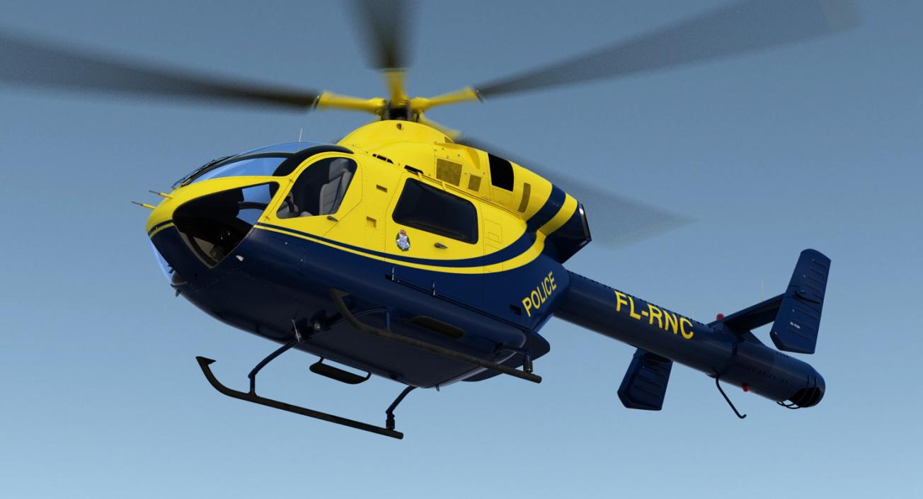 3D Police Helicopter MD 902 Explorer model