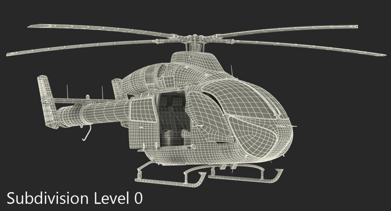 3D Police Helicopter MD 902 Explorer model