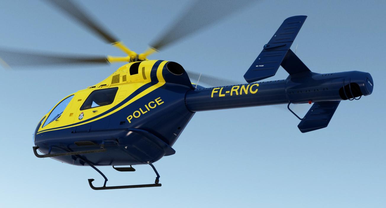 3D Police Helicopter MD 902 Explorer model