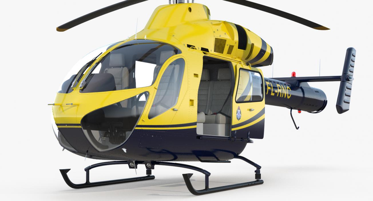 3D Police Helicopter MD 902 Explorer model