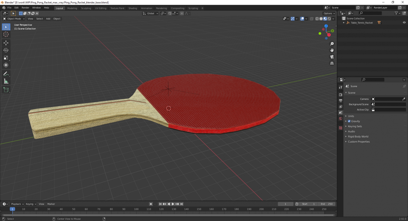 3D Ping Pong Racket