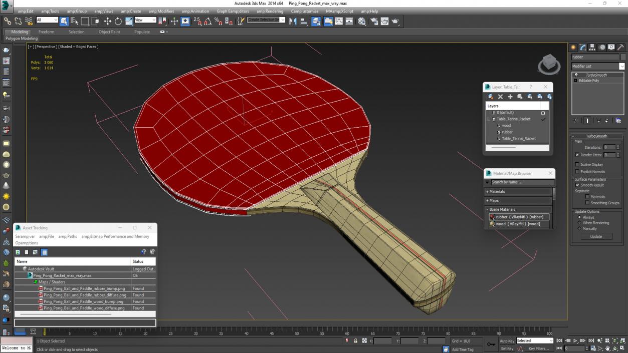 3D Ping Pong Racket