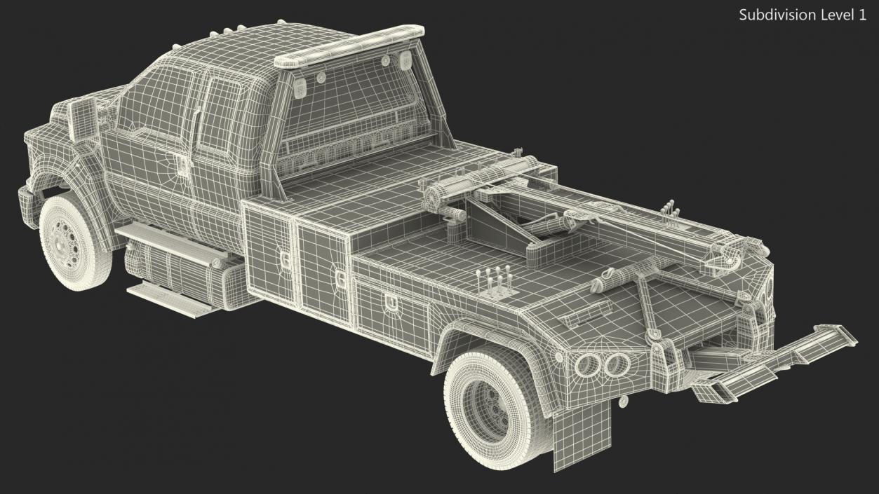 Heavy Duty Tow Truck Rigged 3D