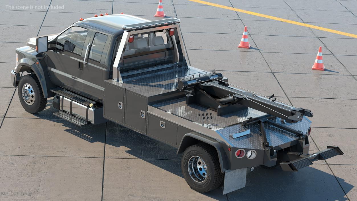 Heavy Duty Tow Truck Rigged 3D