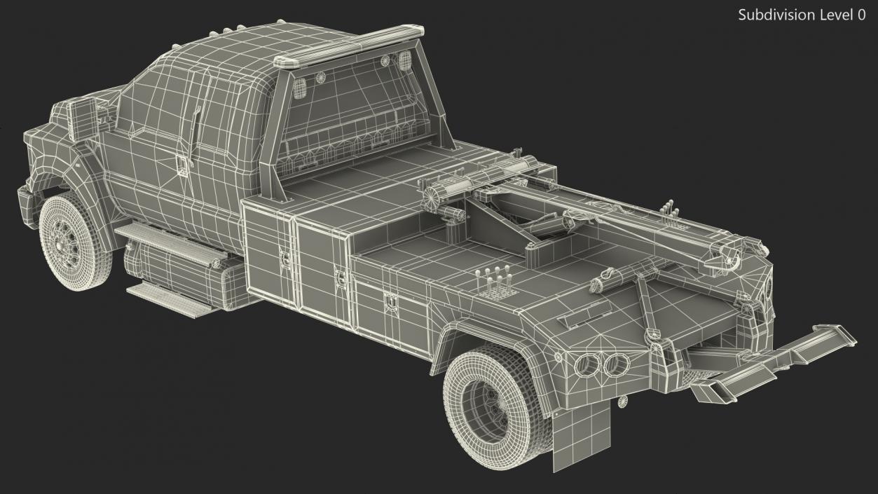 Heavy Duty Tow Truck Rigged 3D