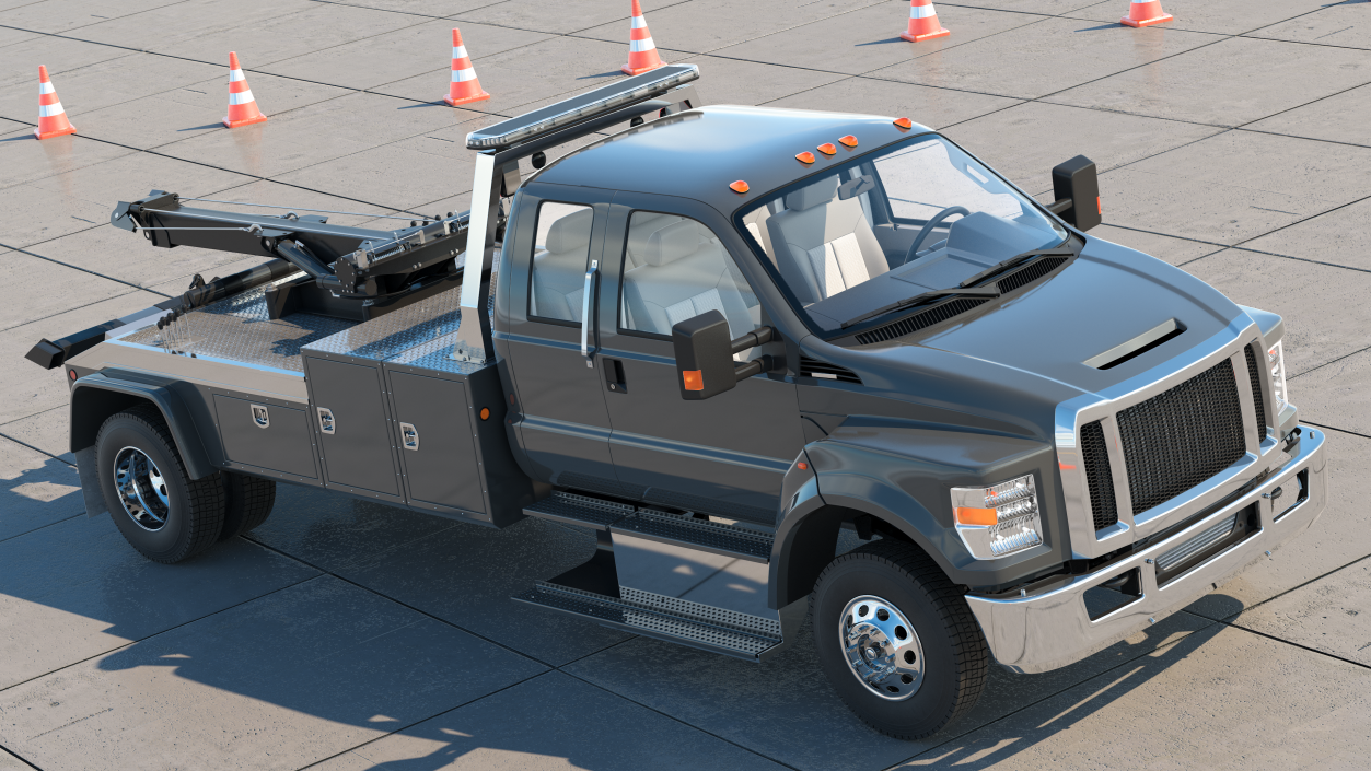 Heavy Duty Tow Truck Rigged 3D