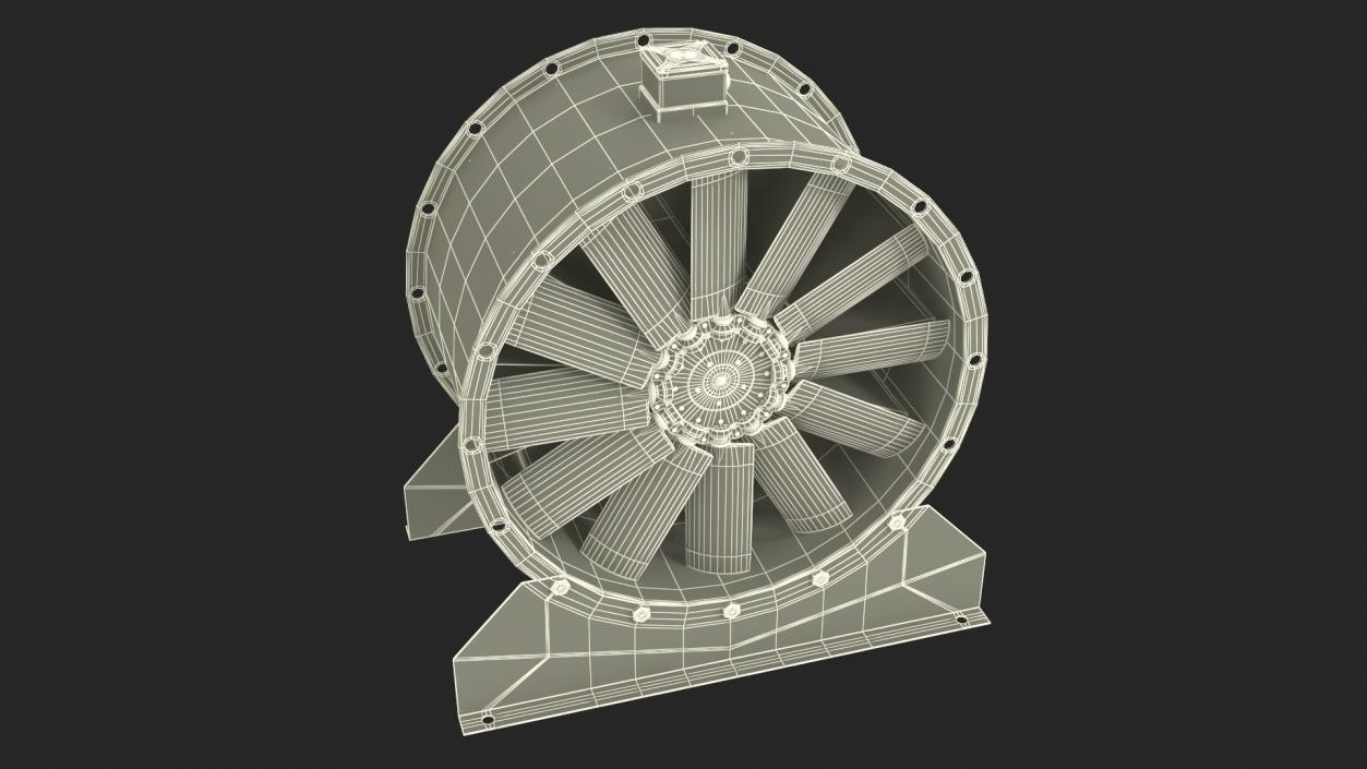 3D model Industrial Axial Fan