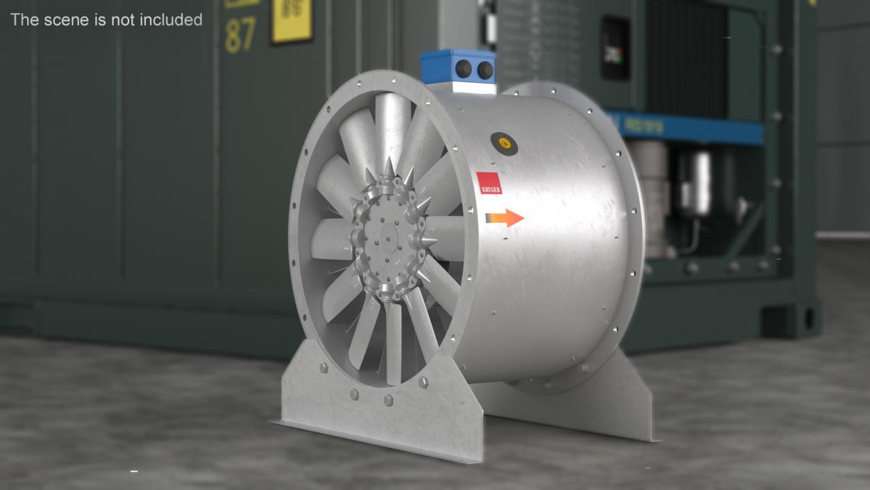 3D model Industrial Axial Fan