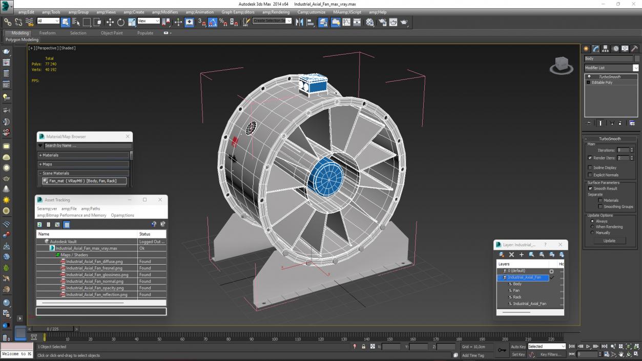 3D model Industrial Axial Fan