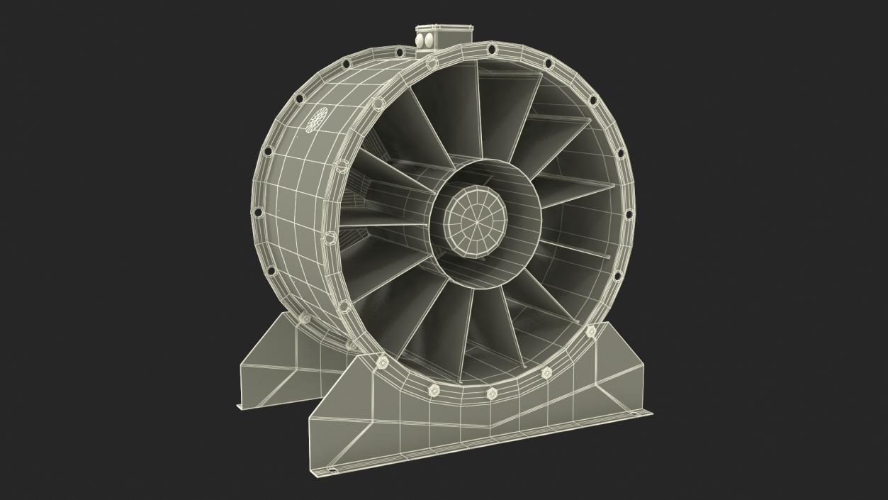 3D model Industrial Axial Fan