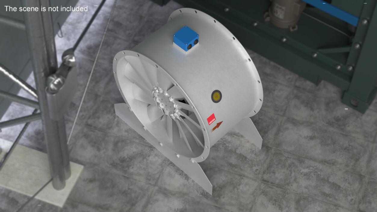 3D model Industrial Axial Fan