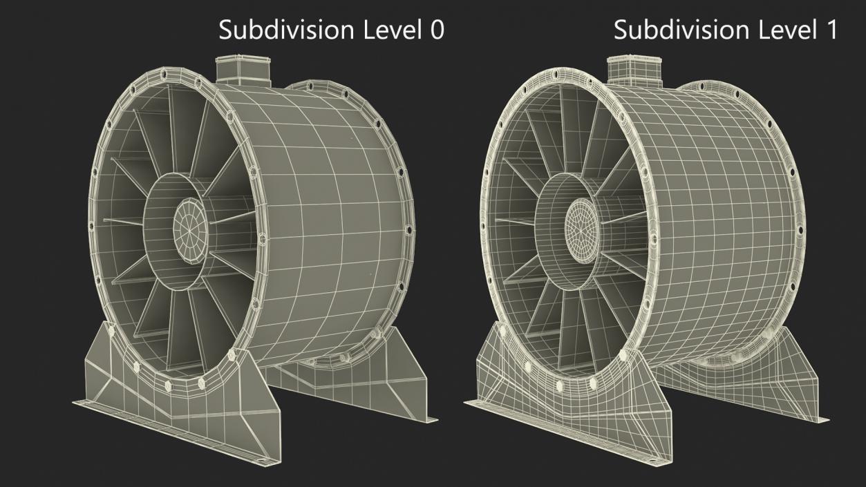 3D model Industrial Axial Fan