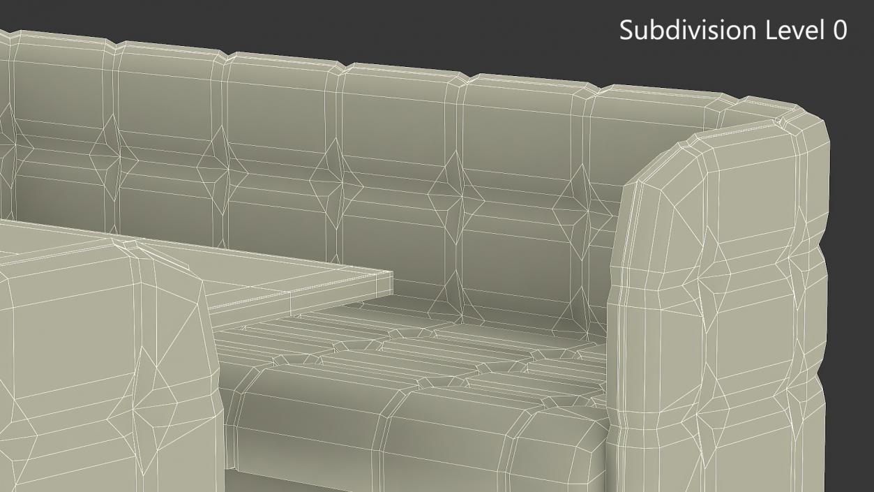 3D model Restaurant Sofas Seating with Table