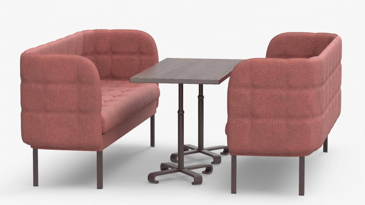 3D model Restaurant Sofas Seating with Table