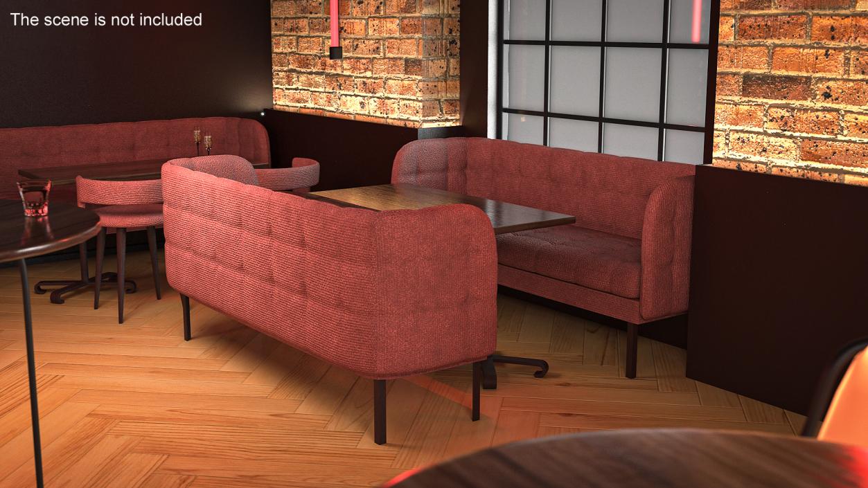 3D model Restaurant Sofas Seating with Table