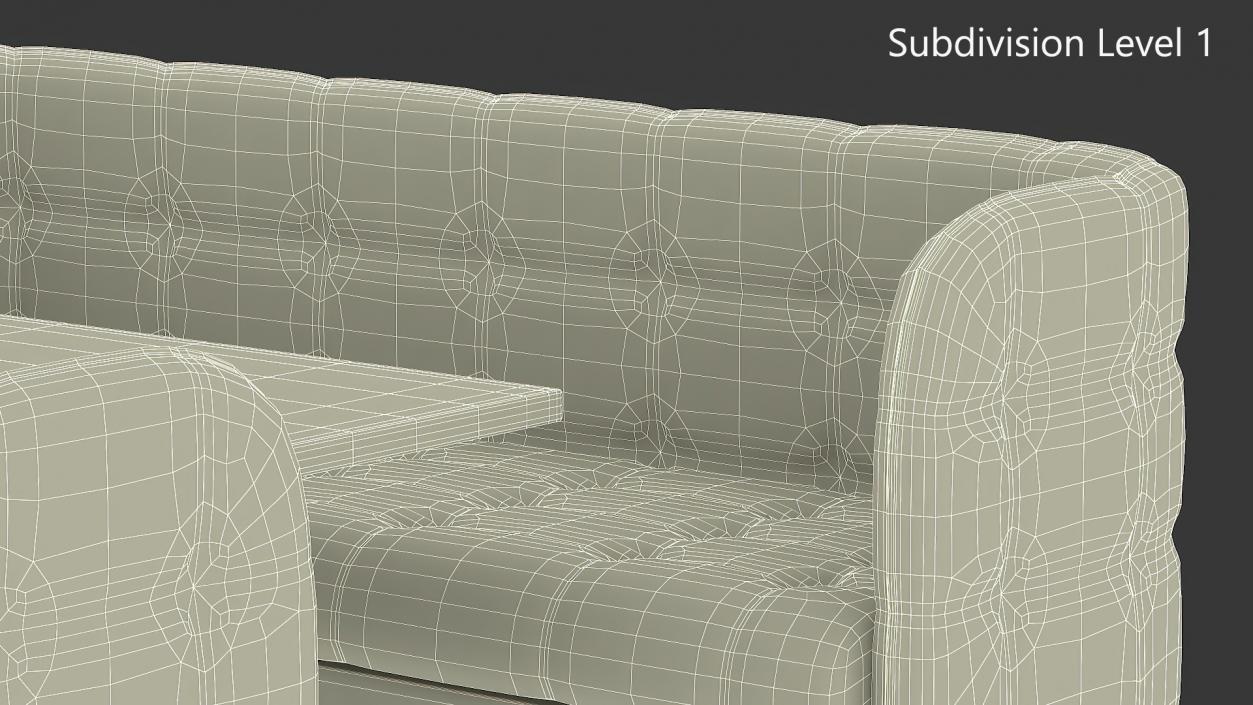 3D model Restaurant Sofas Seating with Table