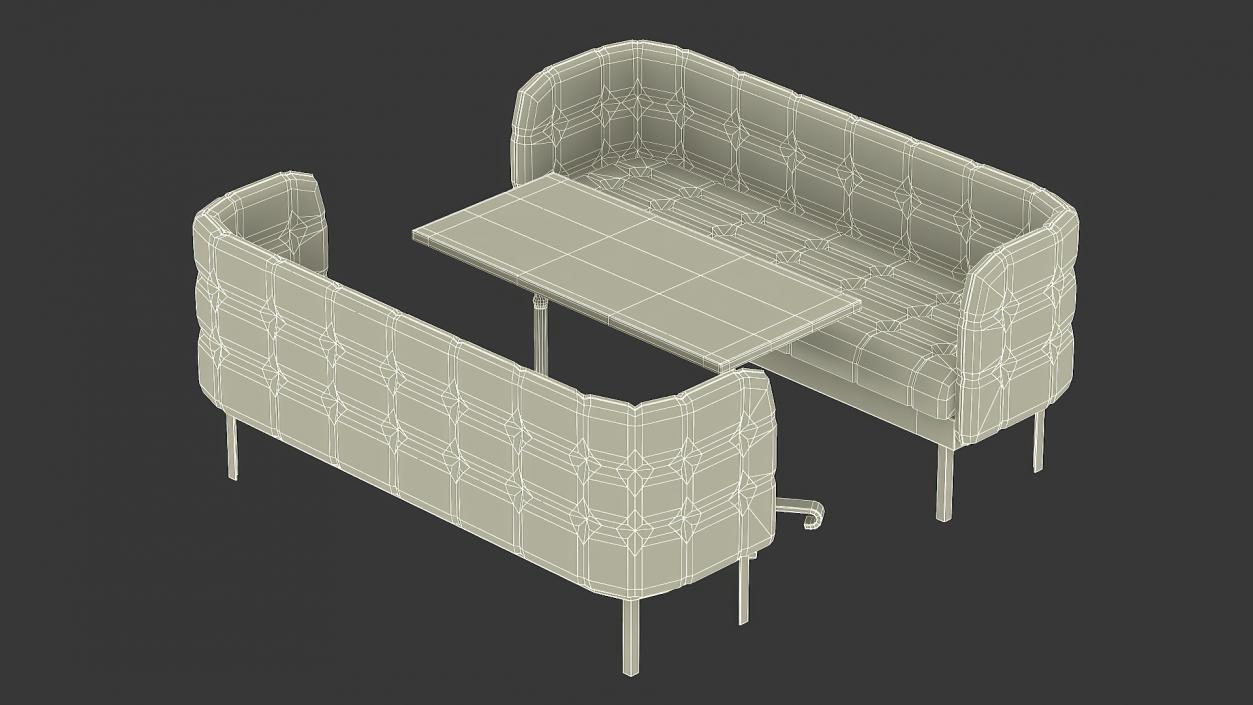 3D model Restaurant Sofas Seating with Table