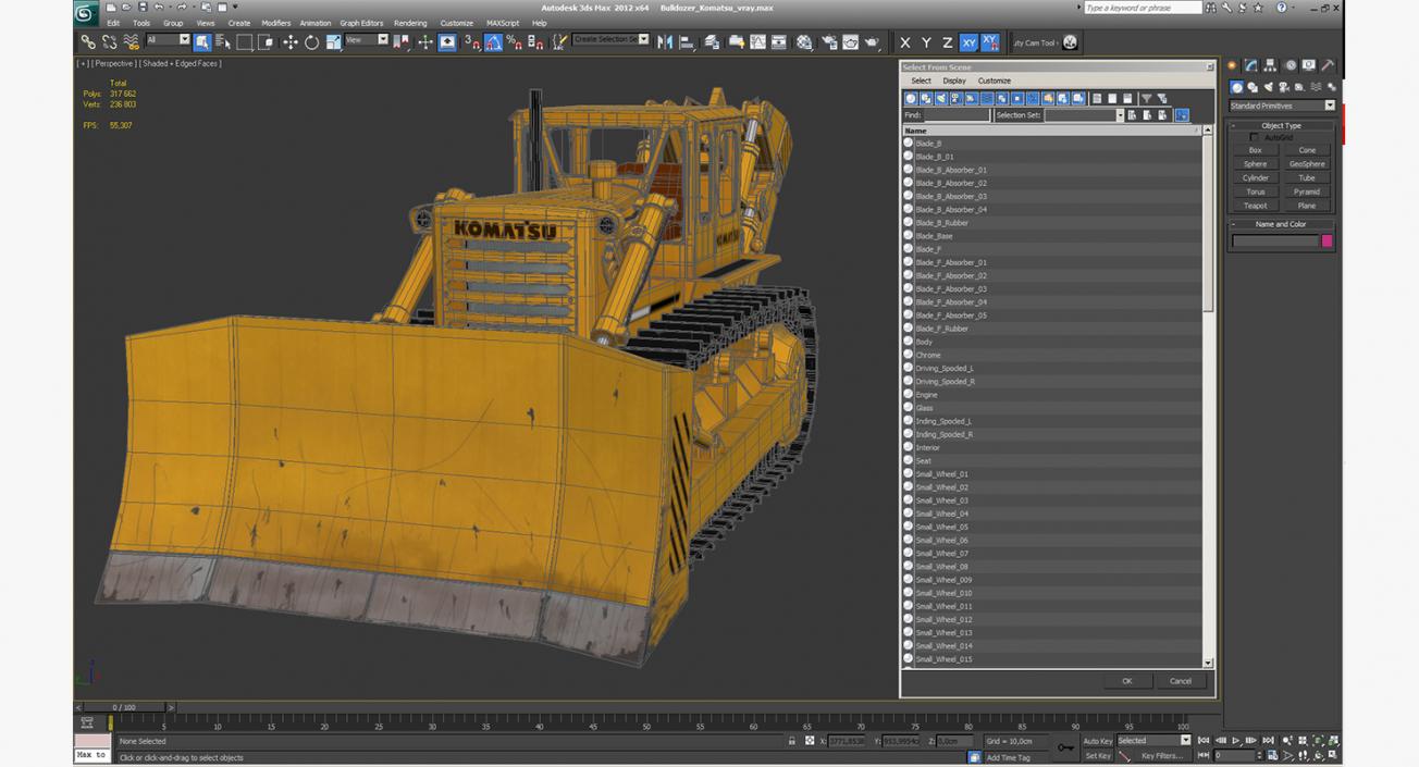 Bulldozer Komatsu 3D