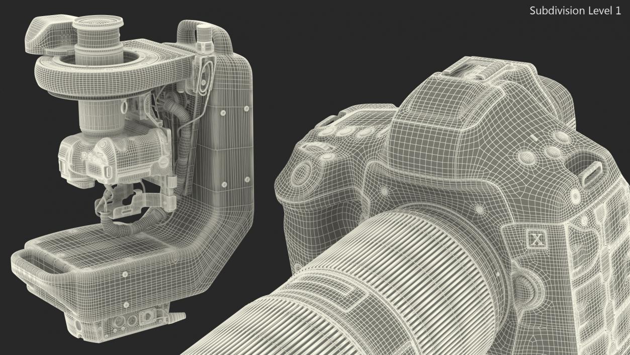 Canon Robotic Camera System CR S700R with EOS 5D Mark III Rigged 3D model