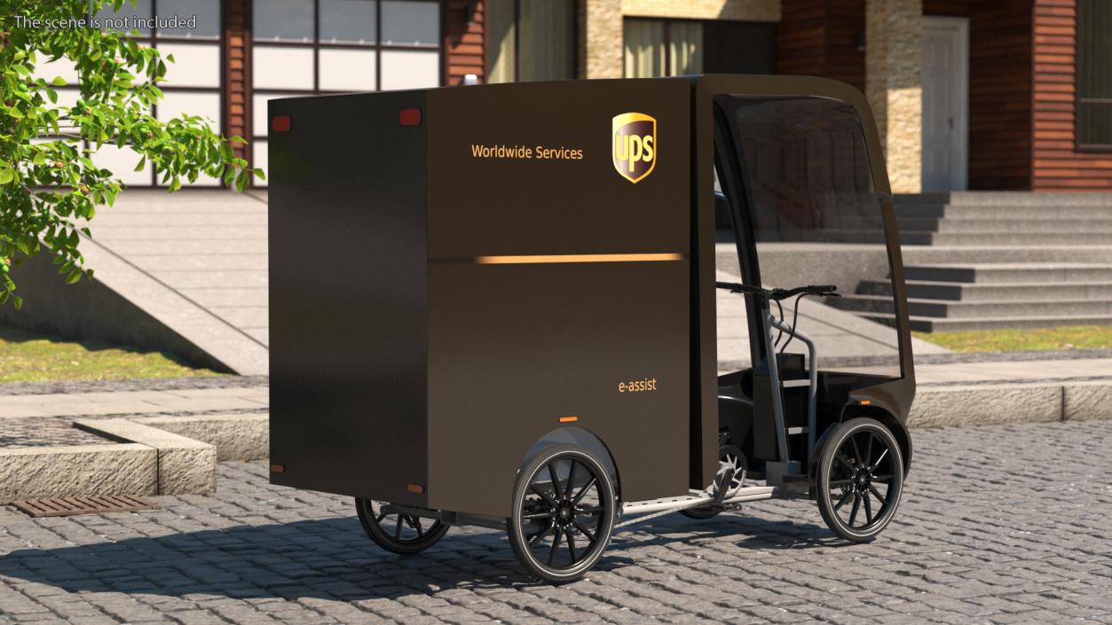 3D UPS Delivery Bike EAV