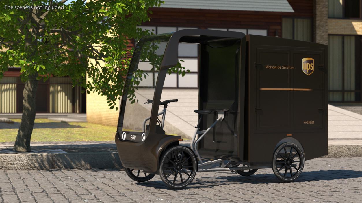 3D UPS Delivery Bike EAV