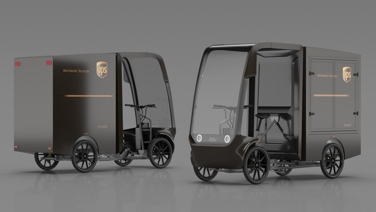 3D UPS Delivery Bike EAV