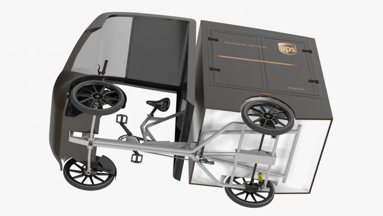 3D UPS Delivery Bike EAV