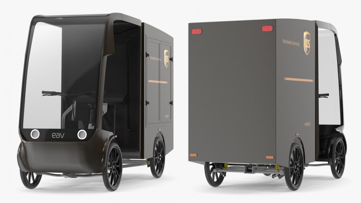 3D UPS Delivery Bike EAV