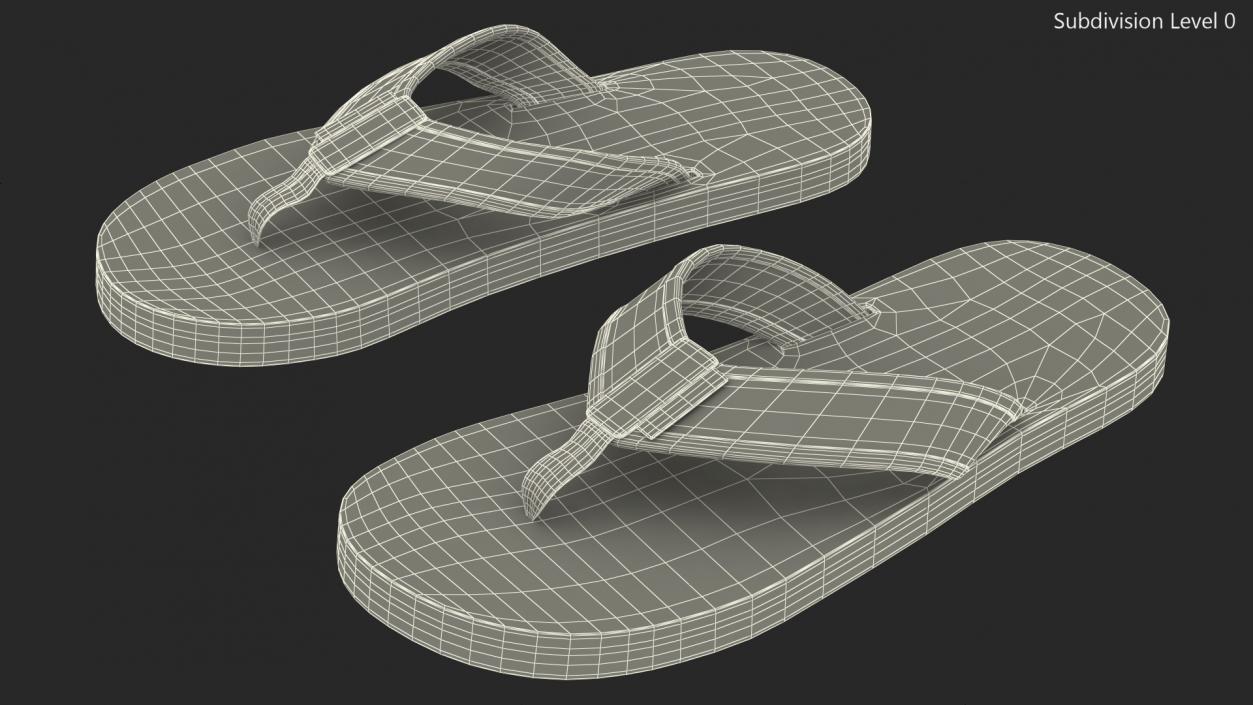 Slippers Black 3D model