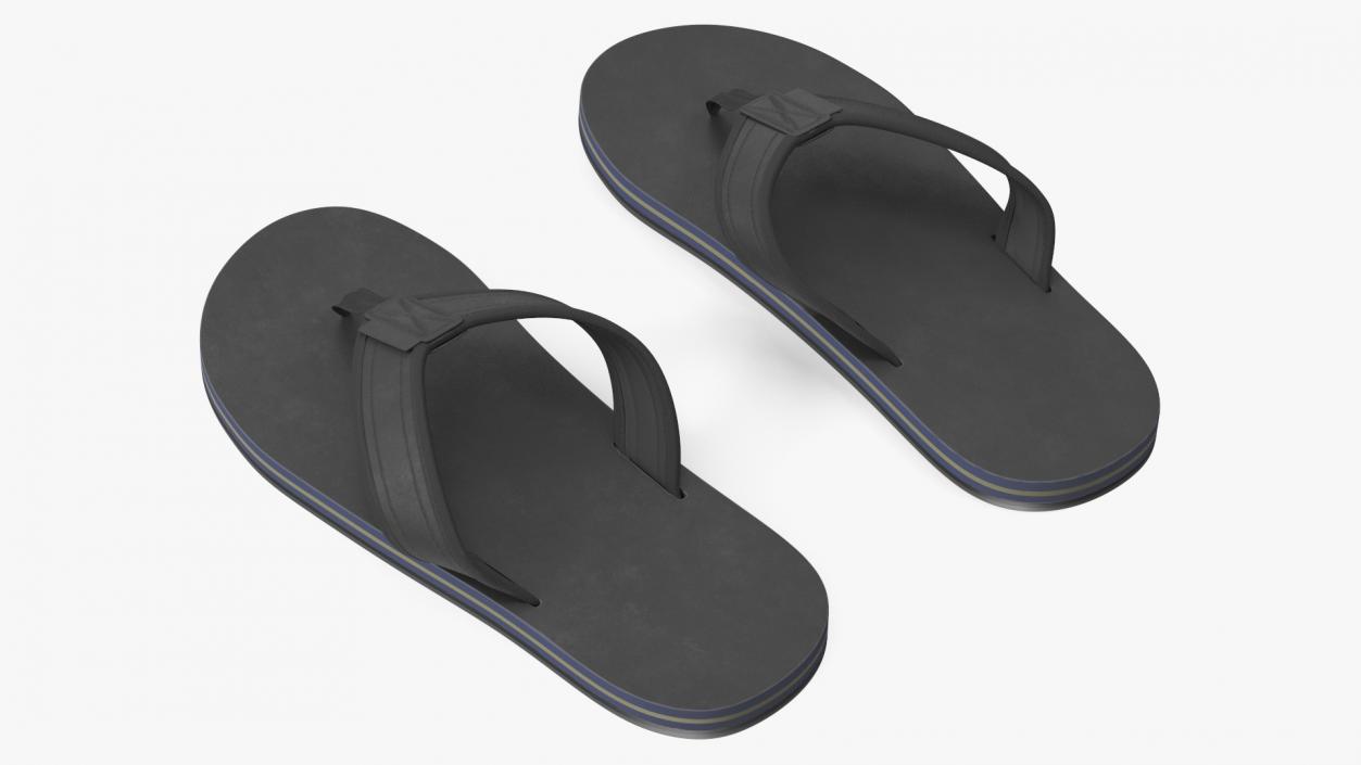 Slippers Black 3D model