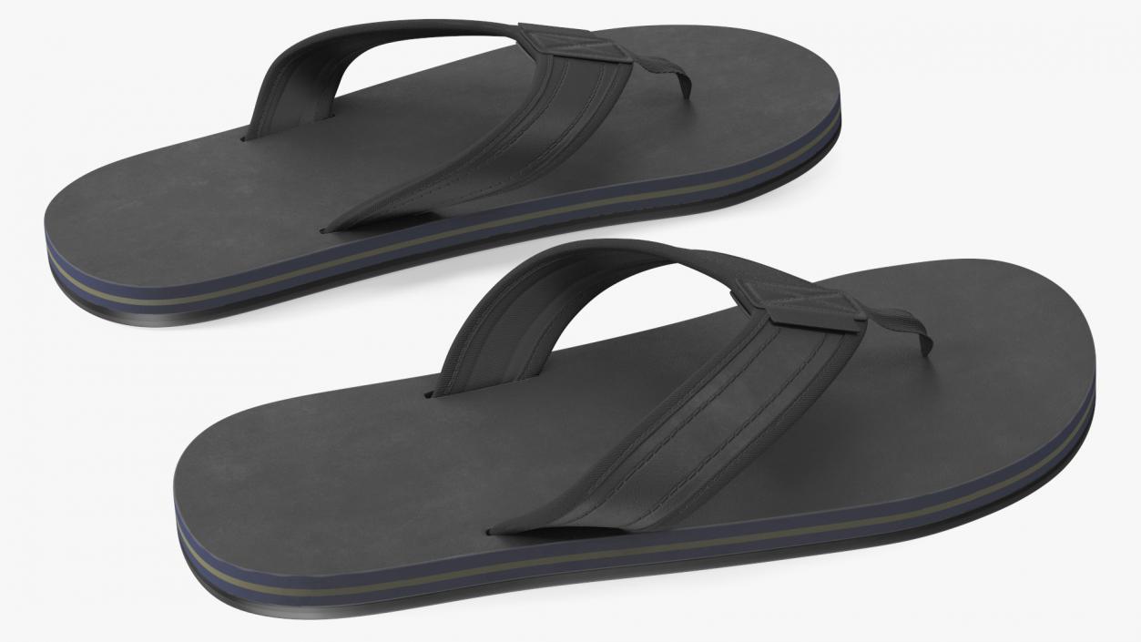 Slippers Black 3D model