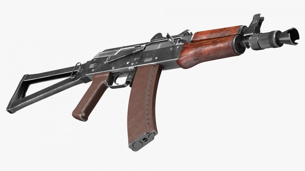 3D AKS 74U Assault Rifle