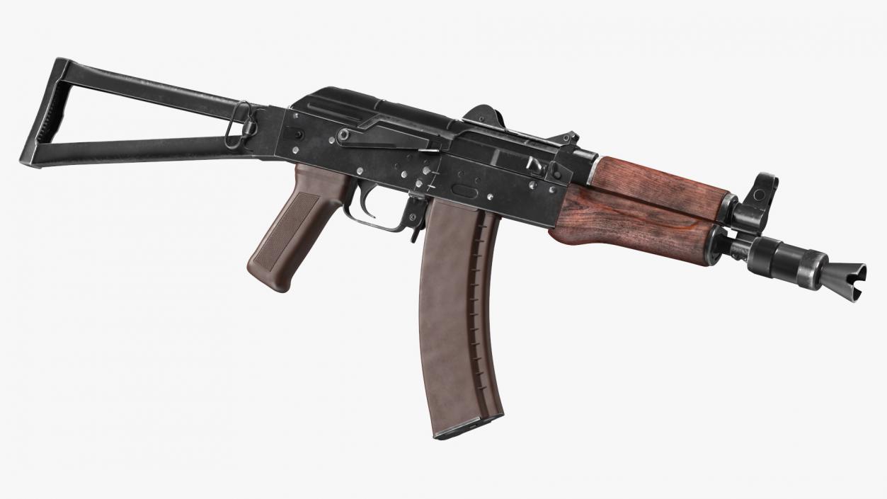 3D AKS 74U Assault Rifle