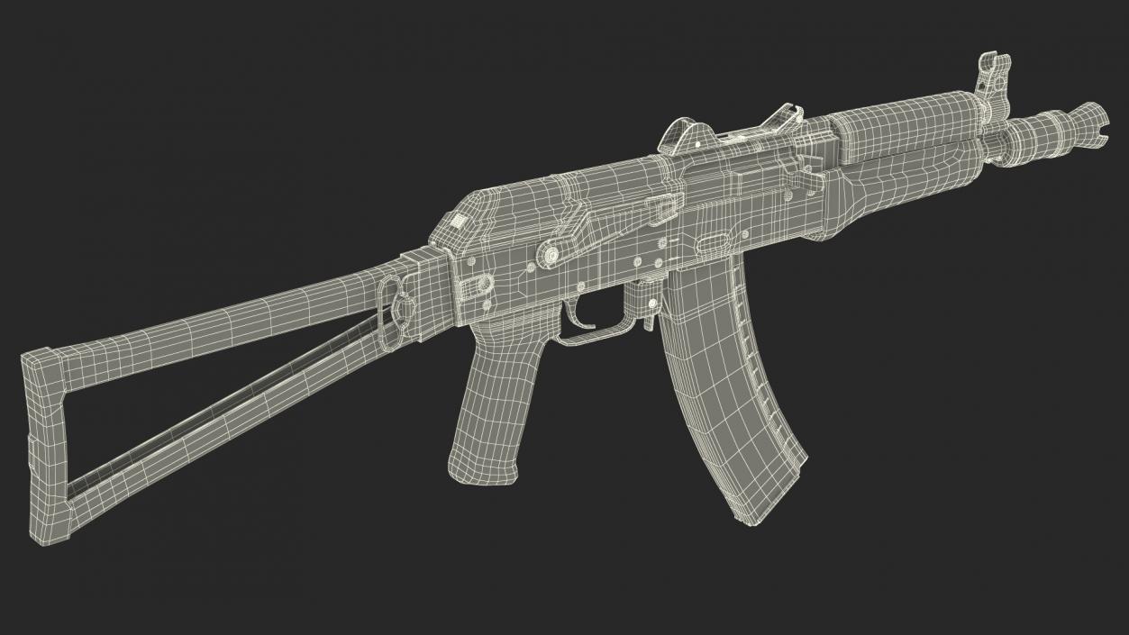 3D AKS 74U Assault Rifle