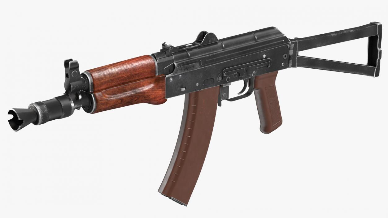 3D AKS 74U Assault Rifle