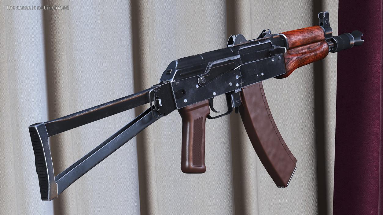 3D AKS 74U Assault Rifle