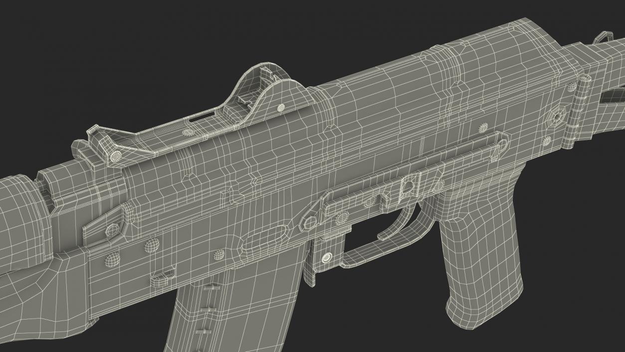 3D AKS 74U Assault Rifle