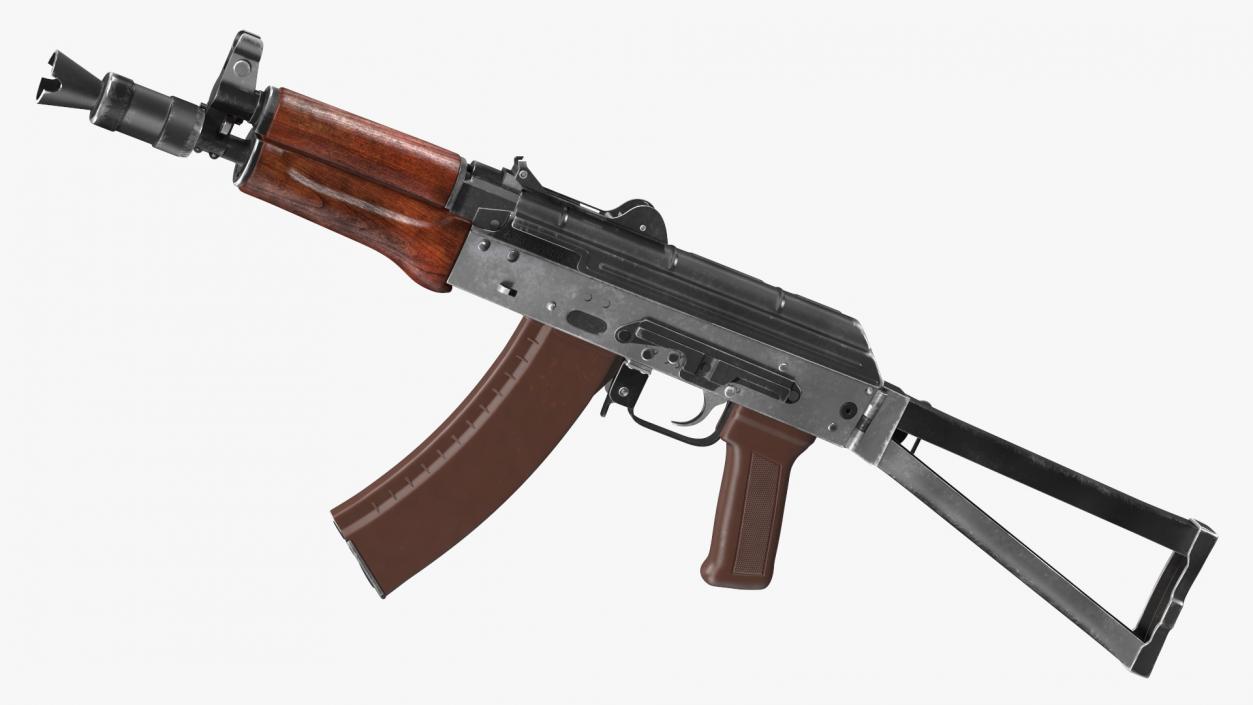 3D AKS 74U Assault Rifle