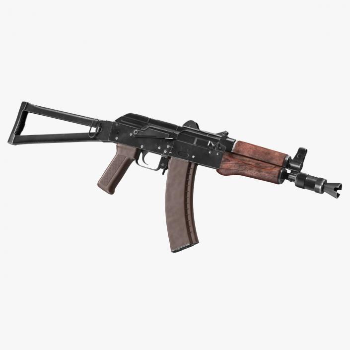 3D AKS 74U Assault Rifle