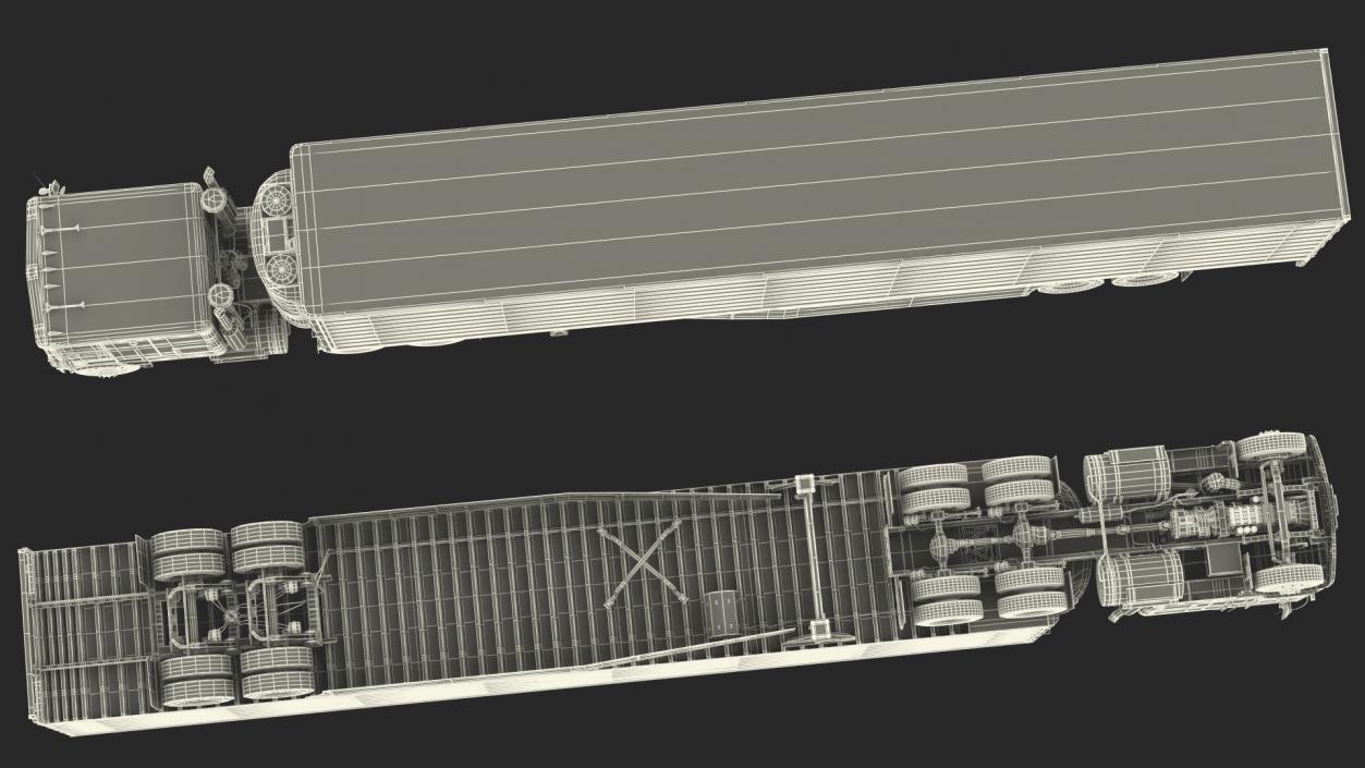 3D Marmon Truck with Vanguard Reefer Trailer