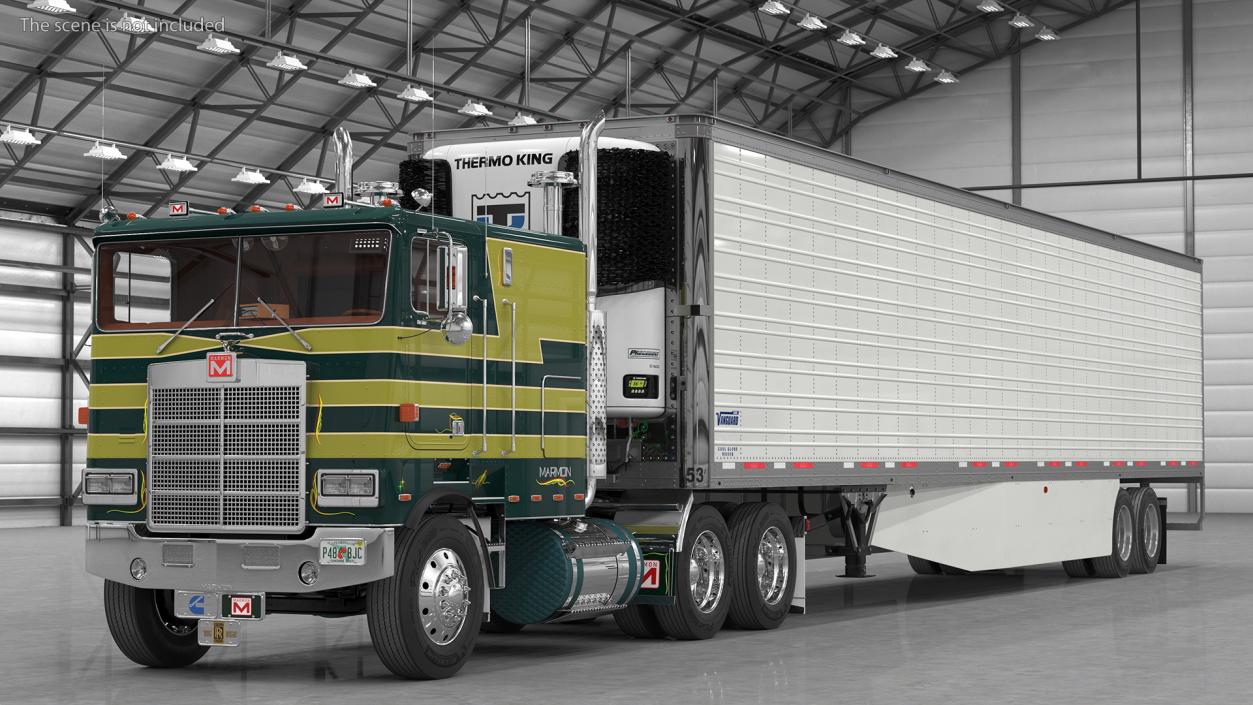 3D Marmon Truck with Vanguard Reefer Trailer