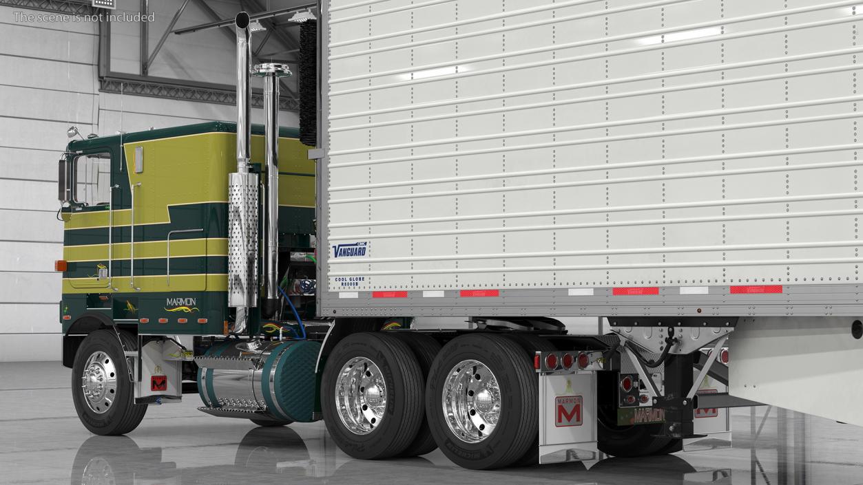 3D Marmon Truck with Vanguard Reefer Trailer