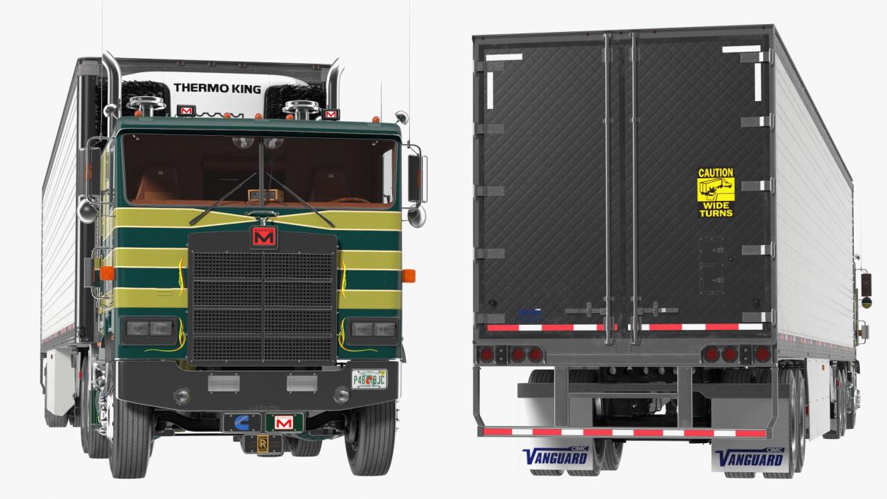 3D Marmon Truck with Vanguard Reefer Trailer