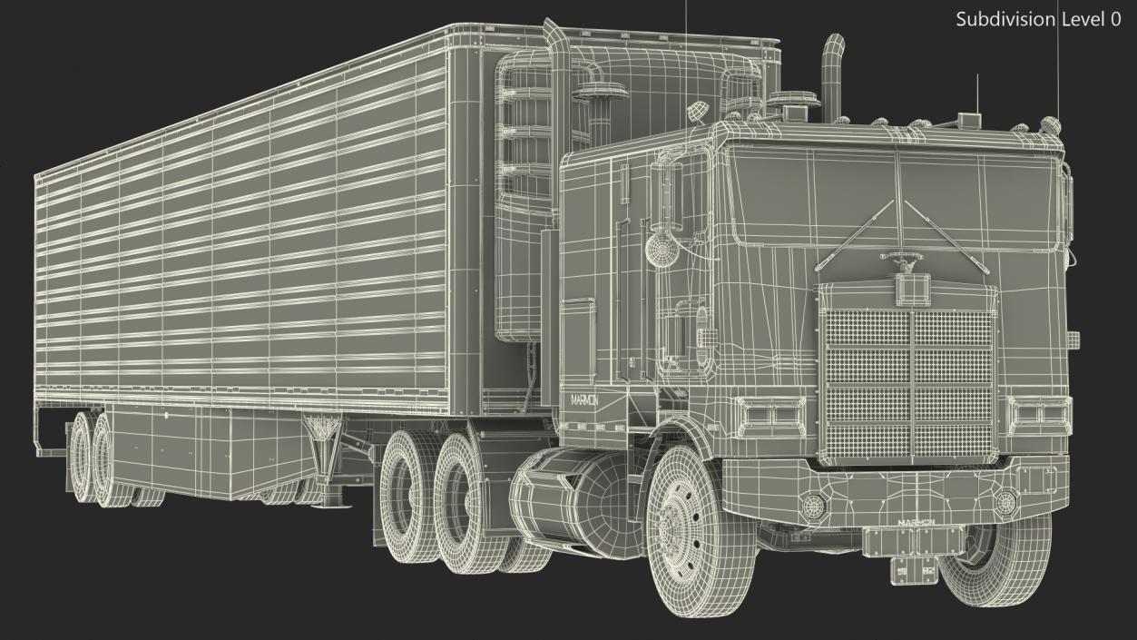 3D Marmon Truck with Vanguard Reefer Trailer