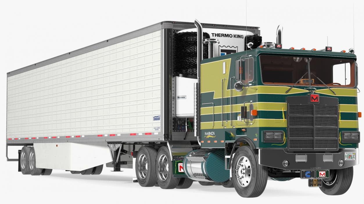 3D Marmon Truck with Vanguard Reefer Trailer