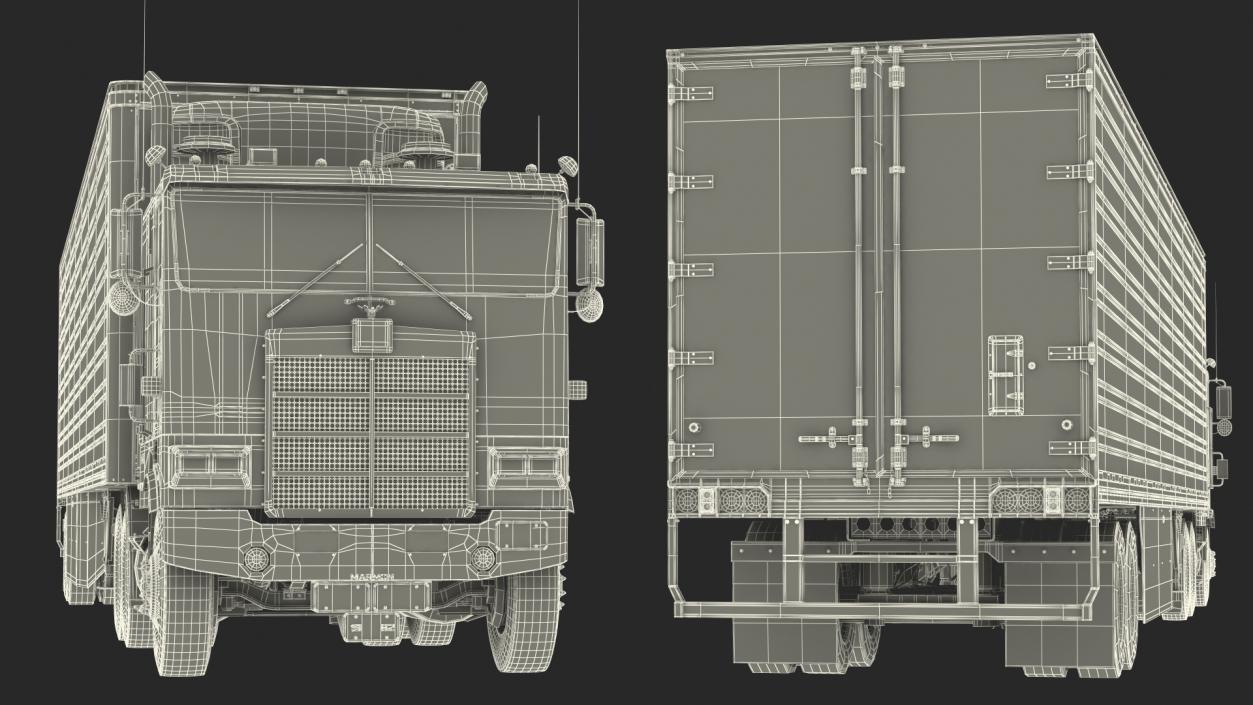 3D Marmon Truck with Vanguard Reefer Trailer